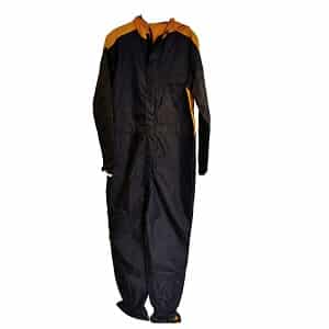 Sandblæsningsdragt str. L mørkeblå m/orange hætte