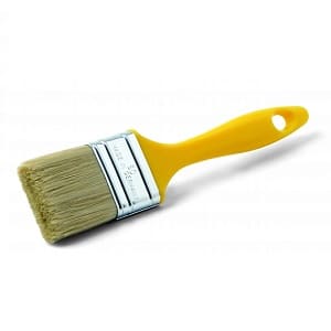 Fladpensel 20 mm gult skaft